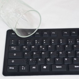 Logilink Flexible waterproof USB + PS/2 Keyboard Black
