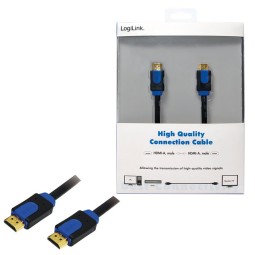 Logilink HDMI male/male 4K/30 Hz cable 3m Black/Blue