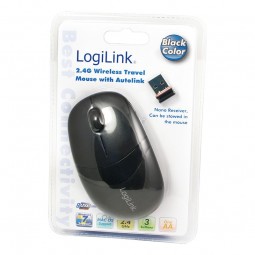 Logilink ID0069 Wireless Travel mouse with Autolink Black