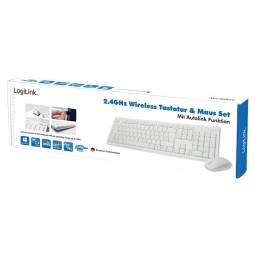 Logilink ID0104W Wireless Keyboard Combo White DE