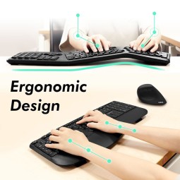 Logilink Egonomic Wired Keyboard+Mouse Black
