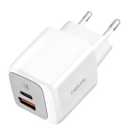 Logilink USB charger 1x USB-C (PD), 1x USB-A 20W White