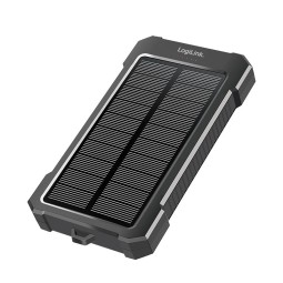 Logilink Solar LED Light 10000 mAh Power Bank Black/Orange