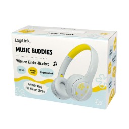 Logilink Music Buddies Bluetooth Headset for Kids Light Blue/Yellow