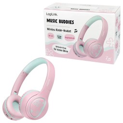 Logilink Music Buddies Bluetooth Headset for Kids Pink