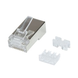 Logilink RJ45 modular plug Cat.6A for solid and stranded wires shielded with guide plate 50db
