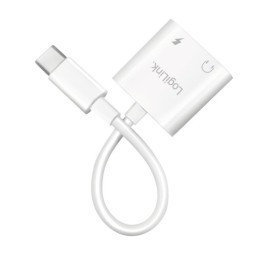 Logilink UA0433 USB-C adapter with PD charging port White