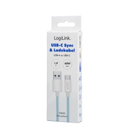 Logilink USB 2.0 Type-C C/M - A/M 60W cable 1m Blue