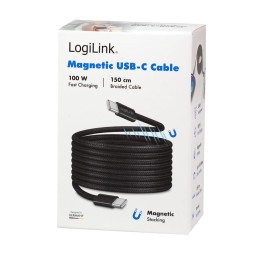 Logilink USB 2.0 Type-C C/M to C/M 100W cable 1,5m Black