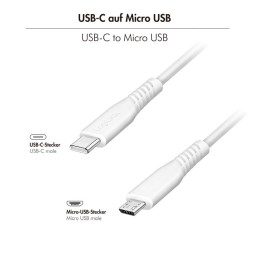Logilink USB 2.0 Type-C C/M to micro USB/M 12W cable 0,3m White