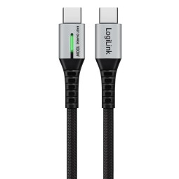 Logilink USB 2.0 Type-C cable C/M to C/M 0,3m Black