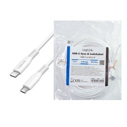 Logilink USB 2.0 Type-C cable C/M to micro USB/M 12W 0,5m White