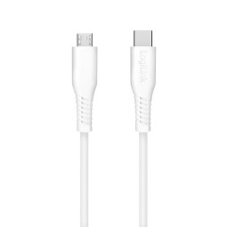 Logilink USB 2.0 Type-C cable C/M to micro USB/M 12W 1,5m White