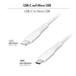 Logilink USB 2.0 Type-C cable C/M to micro USB/M 12W 2m White