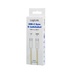 Logilink USB 2.0 Type-C male to male cable 1m Yellow