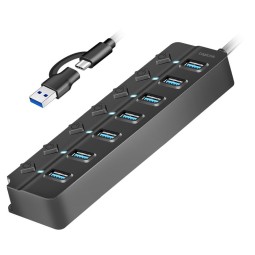 Logilink USB 3.2 Gen1 7-port USB Hub Black