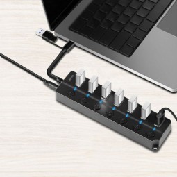 Logilink USB 3.2 Gen1 7-port USB Hub Black