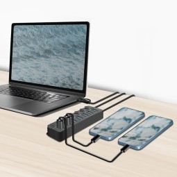 Logilink USB 3.2 Gen1 7-port USB Hub Black