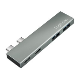 Logilink USB 3.2 Gen2x2 docking station 4-port PD Silver