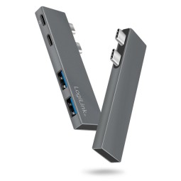 Logilink USB 3.2 Gen2x2 docking station 4-port PD Silver