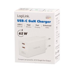 Logilink USB-C charger 2xUSB-C (PD 3.0/QC 4.0) 65W White