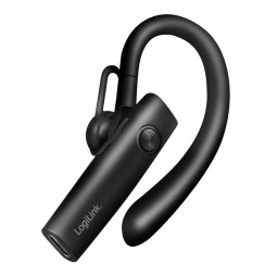 Logilink Wireless ear-clip mono headset BT 5.4, USB-C 100 hours detachable microphone Black