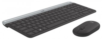 Logitech MK470 Slim Wireless Keyboard and Mouse Combo Black/Silver DE