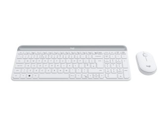 Logitech MK470 Slim Wireless Keyboard and Mouse Combo Off-white UK