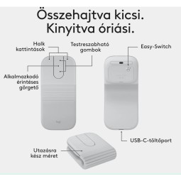 Logitech Mobi Fold Wireless Bluetooth Mouse Dirty White