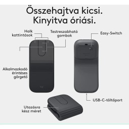 Logitech Mobi Fold Wireless Bluetooth Mouse Graphite