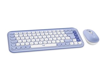 Logitech Pop Icon Wireless Keyboard Combo Lilac/Off White US