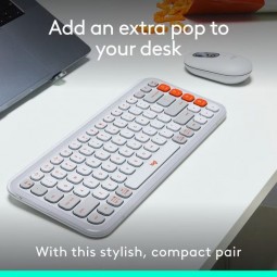 Logitech Pop Icon Wireless Keyboard Combo Off White US