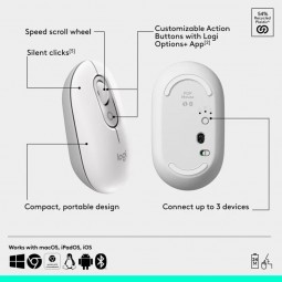 Logitech Pop Icon Wireless Keyboard Combo Off White US