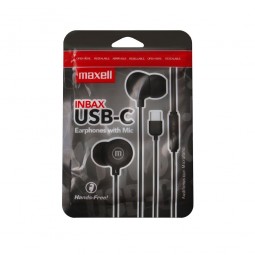 Maxell In-bax USB-C Earphones Black