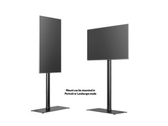 Multibrackets M Display Stand 180 Single Black w. Floorbase 24