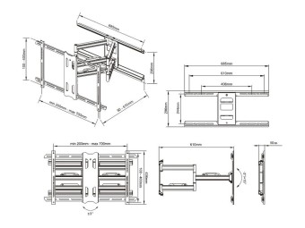 Multibrackets M Universal Flexarm Pro 60 kg Heavy Duty 55