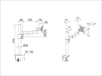 Multibrackets M VESA Deskmount Officeline Single I 15