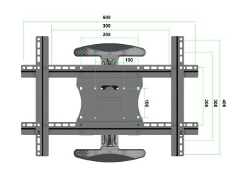 Multibrackets M VESA Flexarm Full Motion Single Portrait 400x600 32