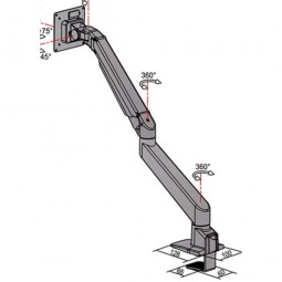 Multibrackets M VESA Gas Lift Arm Single 15
