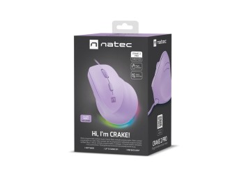 natec Crake 2 Pro Mouse Purple