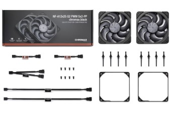 Noctua NF-A12x25 G2 PWM Sx2-PP chromax.black Black