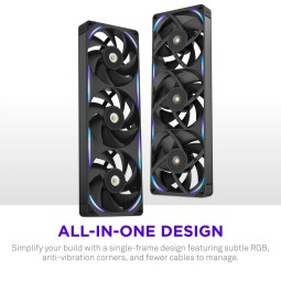 NZXT F360X 360mm Performance RGB Single-Frame Fan Black