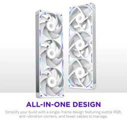 NZXT F360X 360mm Performance RGB Single-Frame Fan White