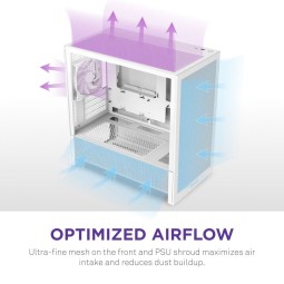 NZXT H3 Flow Tempered Glass White
