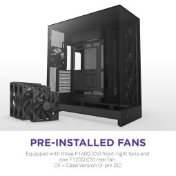 NZXT H9 Flow (2025) Tempered Glass Black