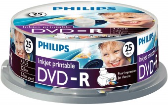 Philips DVD-R 4,7Gb 16x Hengeres nyomtatható 25db/csomag