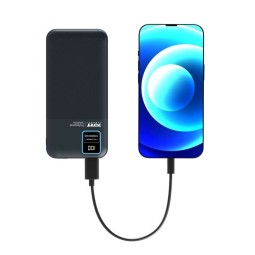 Port Designs 10000mAh Powerbank LCD Display USB-A QC / USB-C / Micro USB Black
