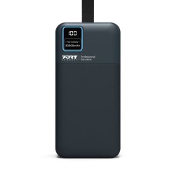 Port Designs 30000mAh Powerbank LCD Display USB-A QC / USB-C / Micro USB Black