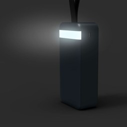 Port Designs 30000mAh Powerbank LCD Display USB-A QC / USB-C / Micro USB Black
