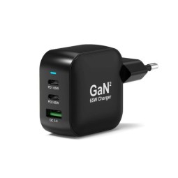 Port Designs 65W GaN2 USB-C wall charger + 2m USB-C cable Black
